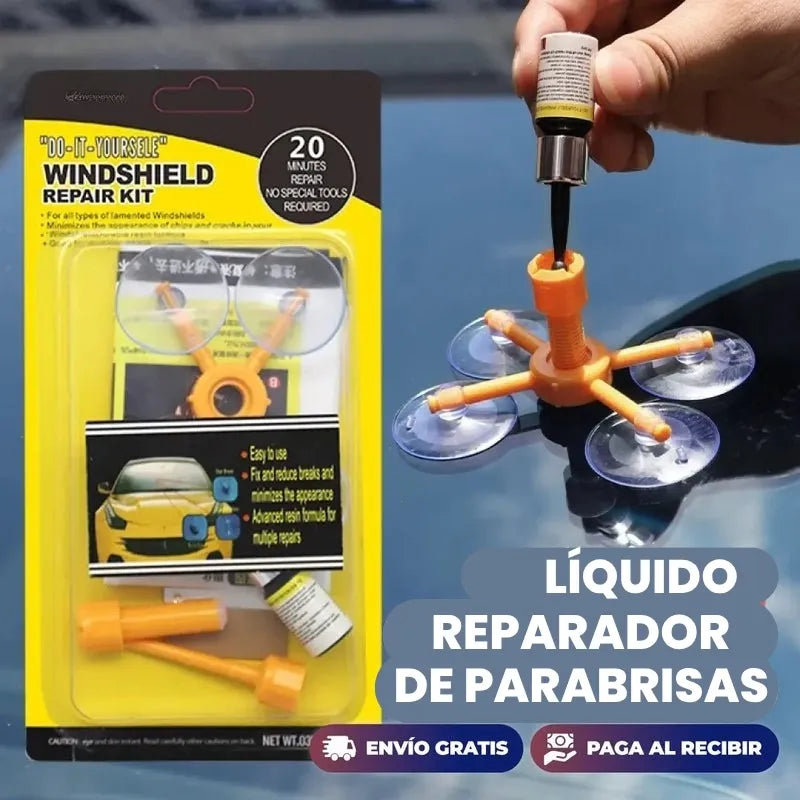 Reparador de Parabrisas | Elimina Grietas en Minutos – 40% OFF
